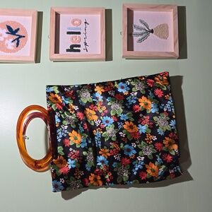 Vintage flower print convertible bag from Tote to handbag